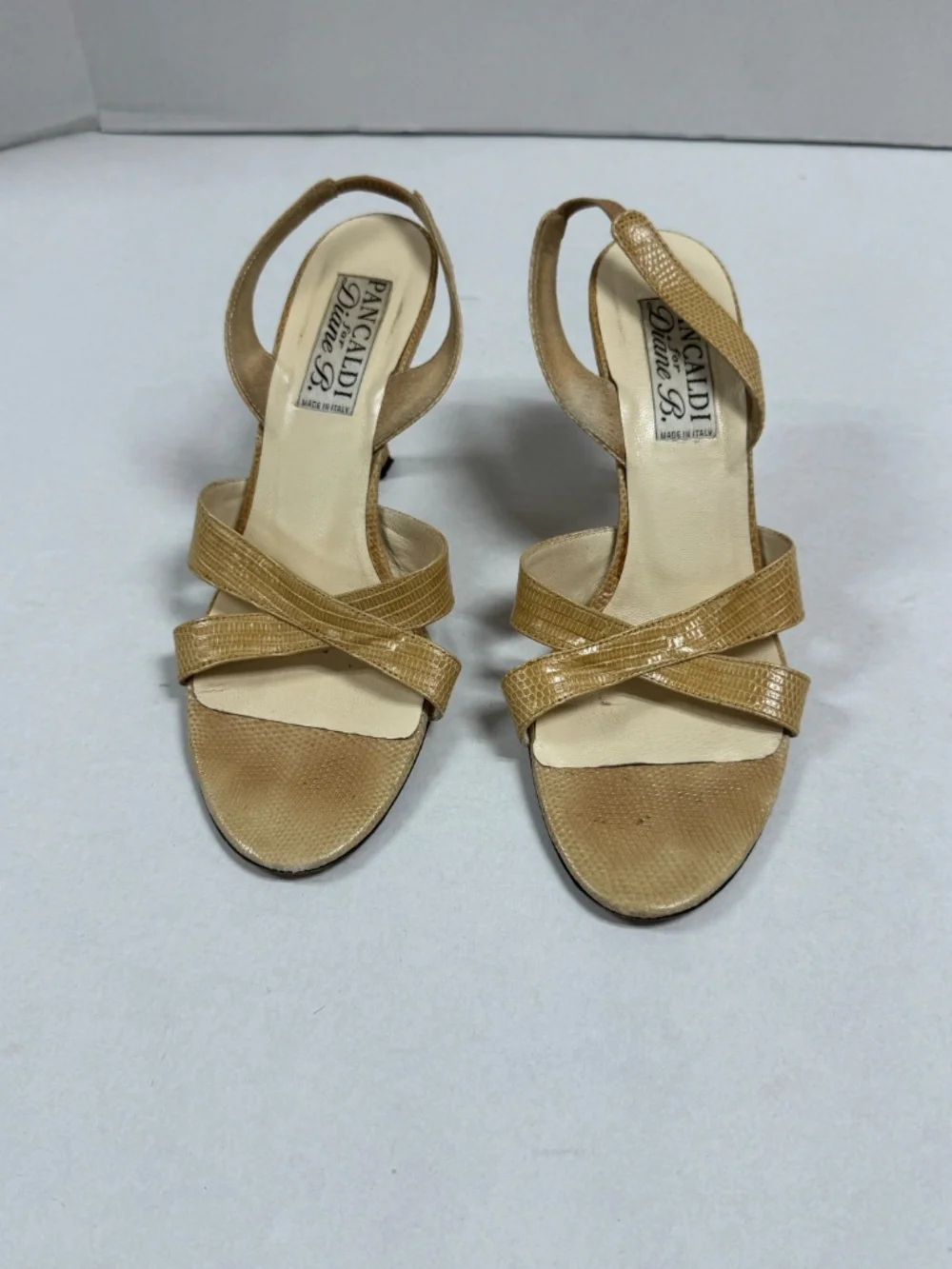 Pancaldi for Diane B Vintage Style Slingback Heels‎ - Size 8.
